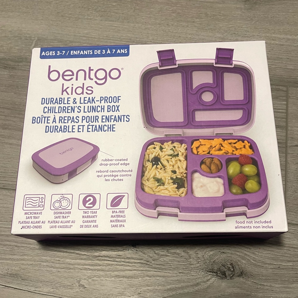 🆕 Bentgo Kids Lunch Box Leakproof Durable Childrens in Purple BNIB